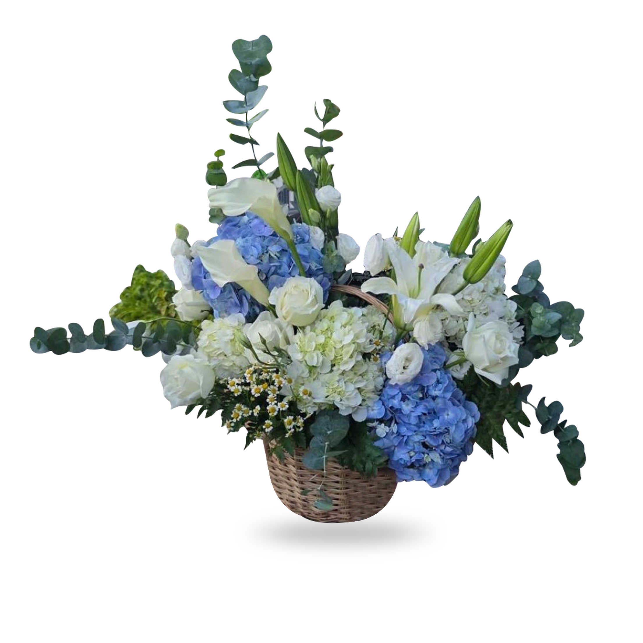 ตะกร้าดอกไม้ Blue Serenity